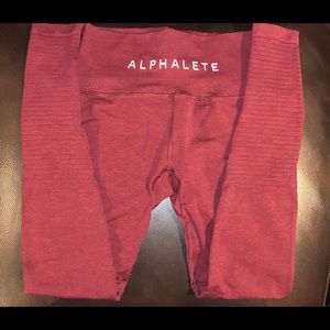 Alphalete garnet red leggings